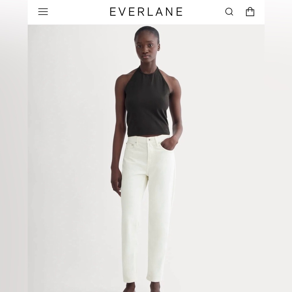 Everlane Supersoft Relaxed Jean in Bone size 27 NWOT
